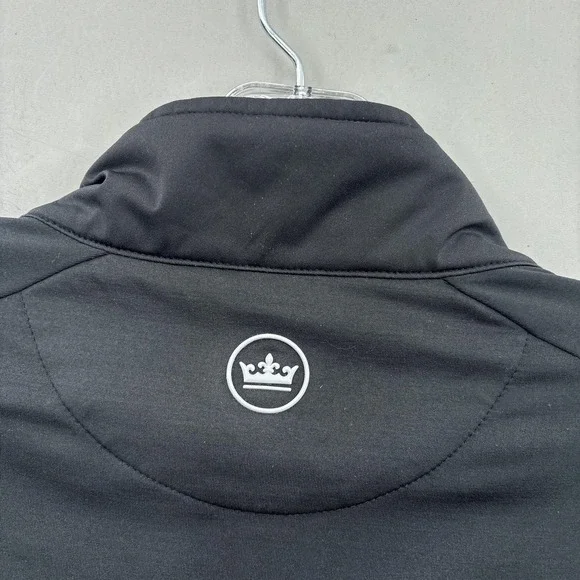 Peter Millar Jacket Mens Large Black Hybrid Sweater Full Zip Insulated Golf
